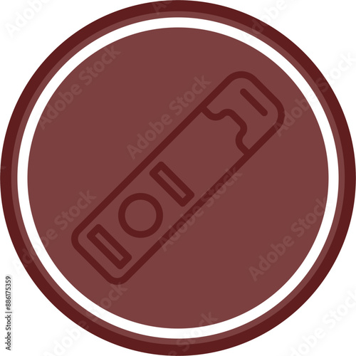 Green disposables Vector Line Double Circle Maroon