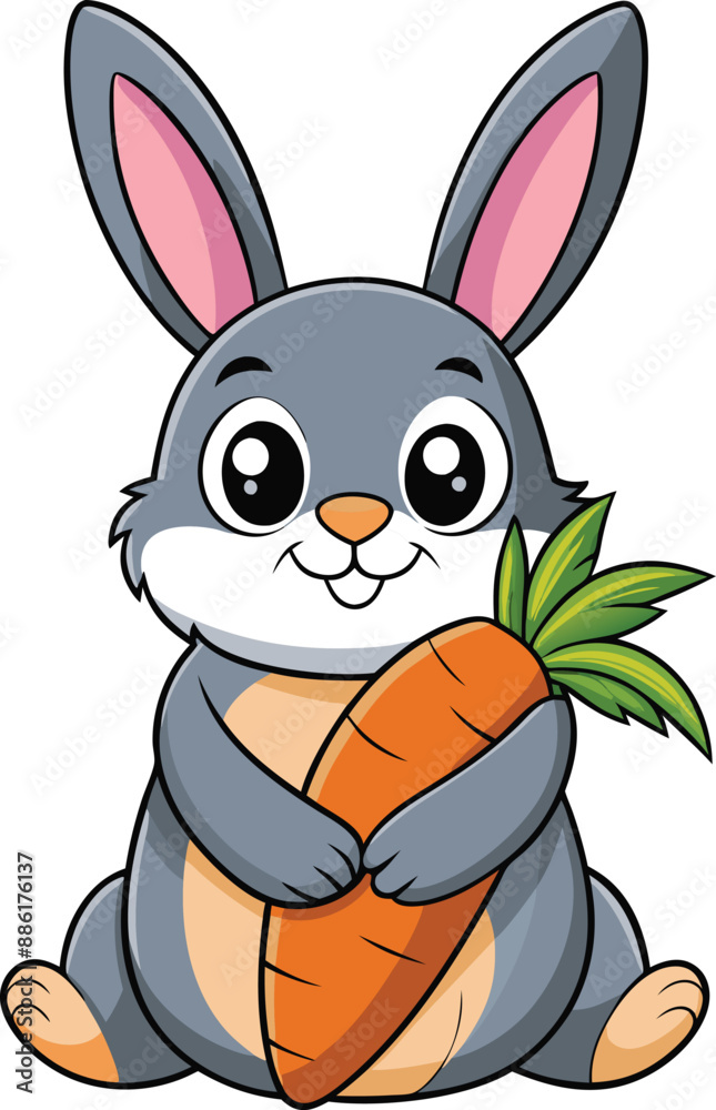 Adorable fluffy bunny with big eyes and pink nose. Adorable fluffy bunny with big eyes and pink nose.