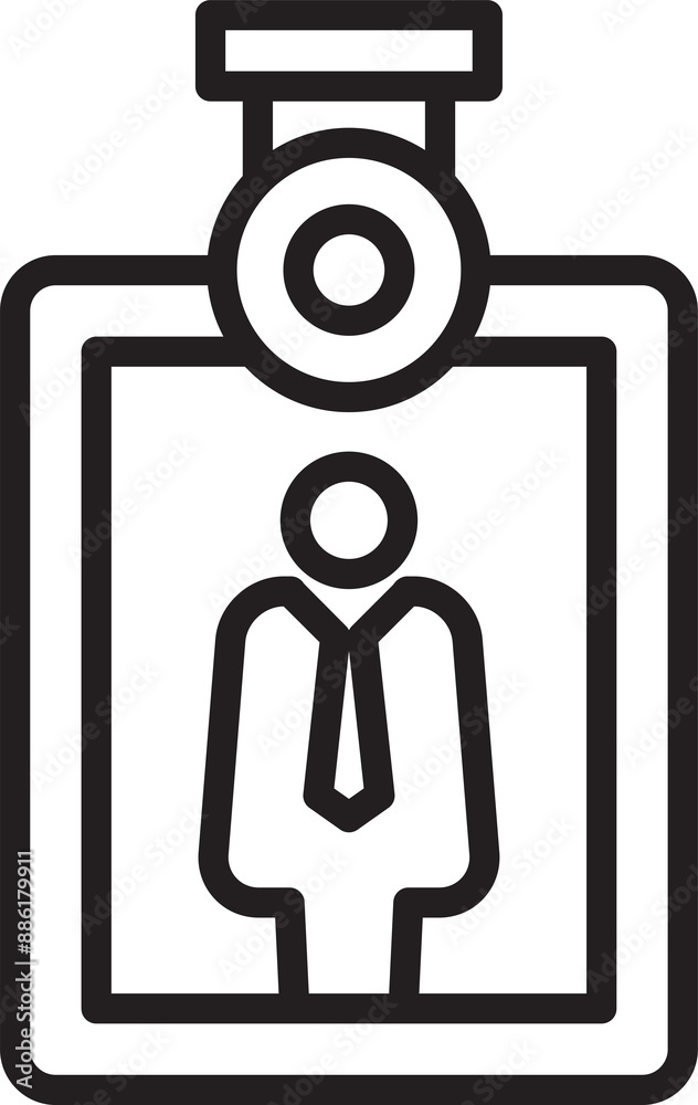 Identification Card Badge Icon Identification Card Badge Icon