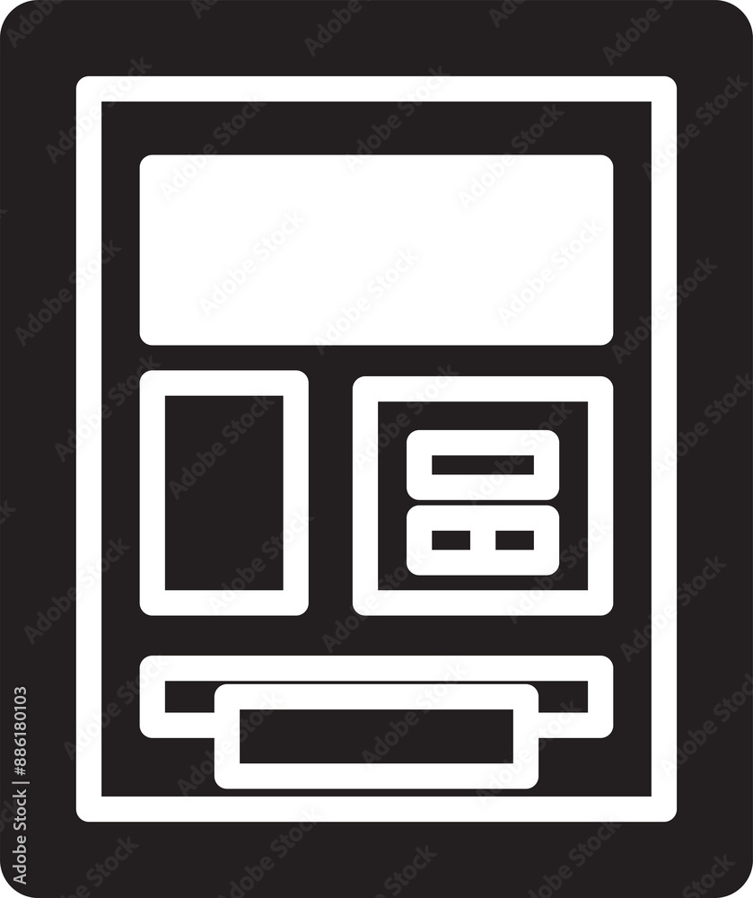 Atm Money Machine Icon Atm Money Machine Icon
