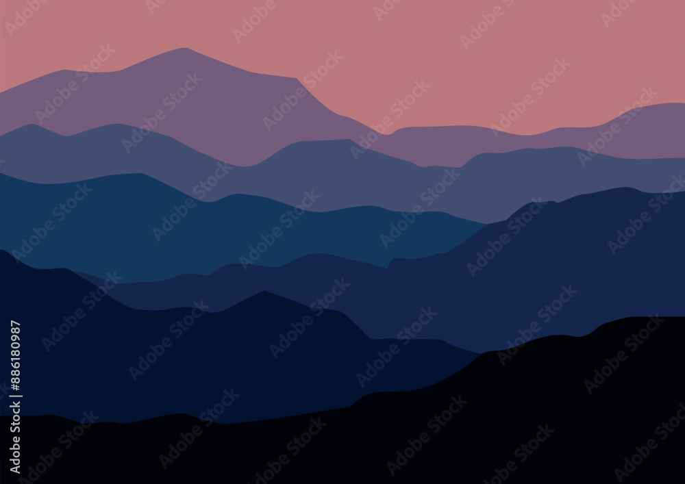 landscape with mountains illustration design landscape with mountains illustration design