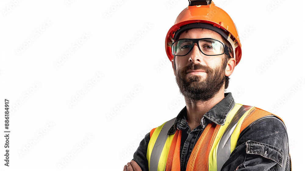 potrait of foreman white background