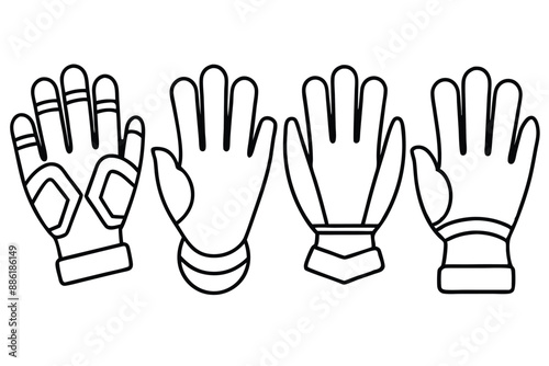 Gym Gloves Vibrant Line Art Illustration Ideas Techniques