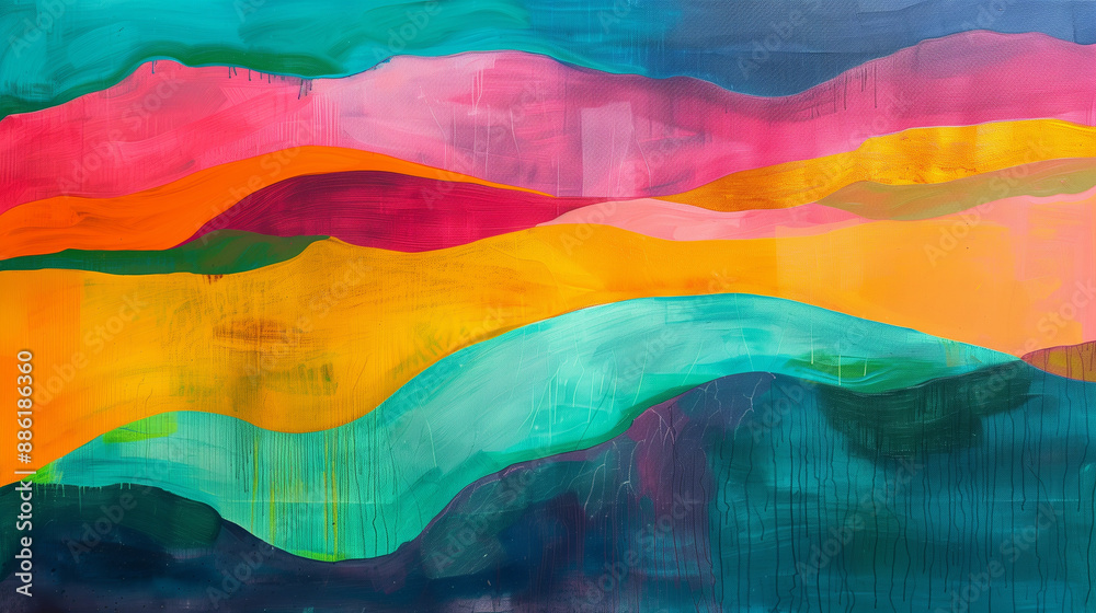 Abstract Landscape With Shifting Horizons Abstract Landscape With Shifting Horizons