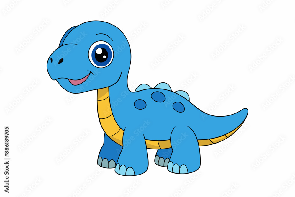 Fototapeta premium A Beautiful cute dinosaur vector art illustration design