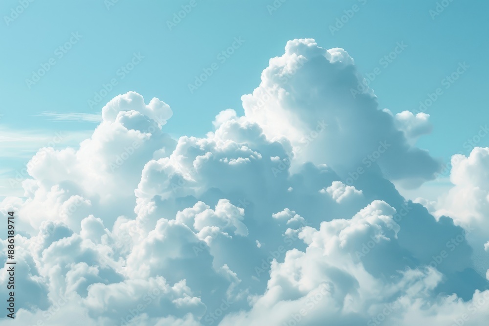 Fluffy white clouds floating in the sky Fluffy white clouds floating in the sky