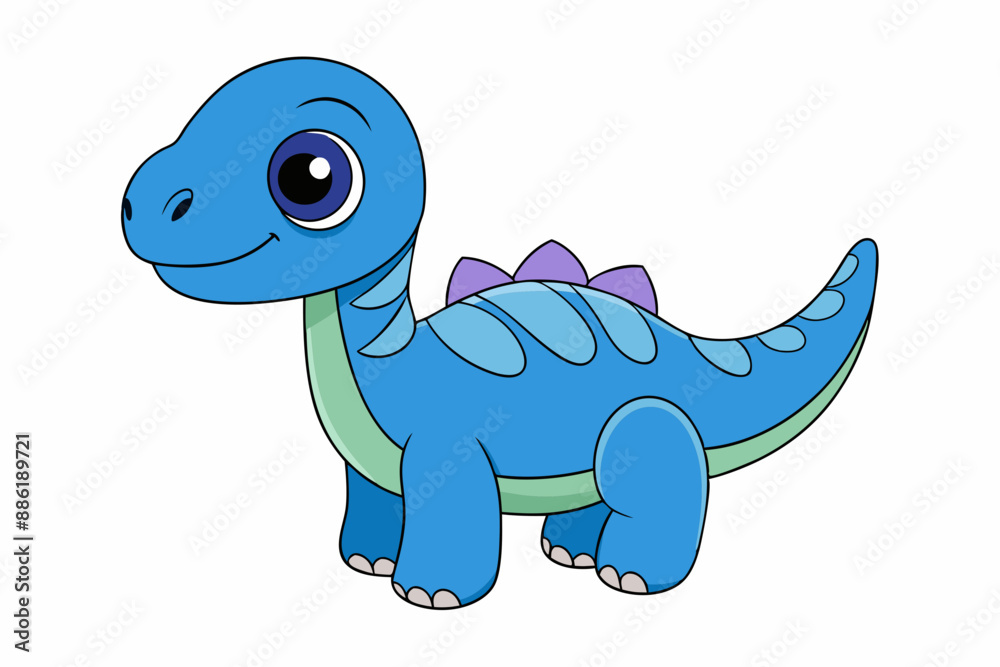 A Beautiful cute dinosaur vector art illustration design A Beautiful cute dinosaur vector art illustration design