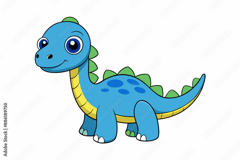 Fototapeta premium A Beautiful cute dinosaur vector art illustration design