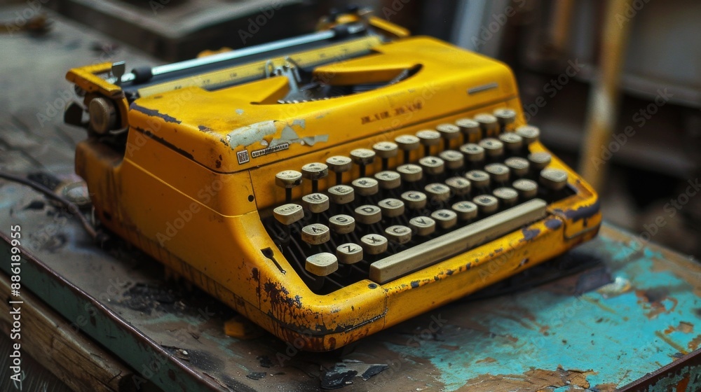 Evolution of Technology from Typewriters to Computers, Depicting the ...