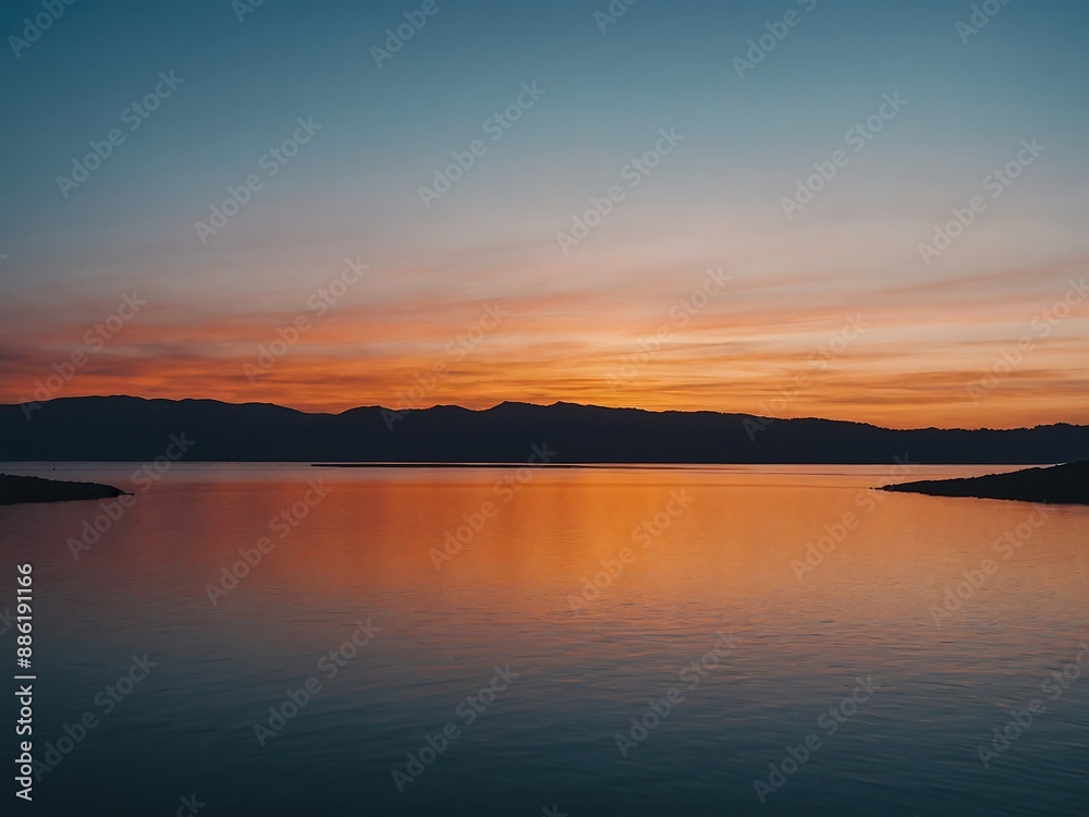 Sunrise abstract gradient featuring blue and orange tones in the sky Sunrise abstract gradient featuring blue and orange tones in the sky