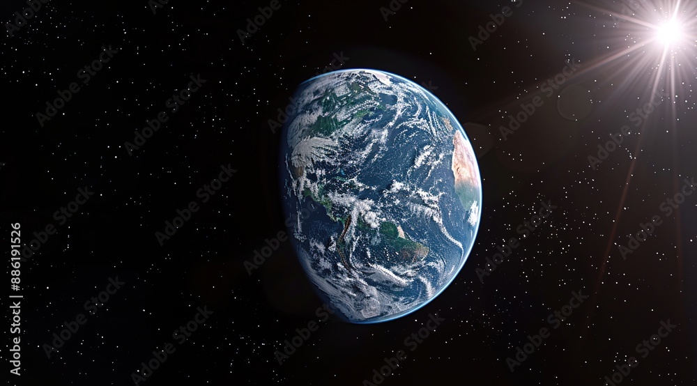Obraz premium earth and moon