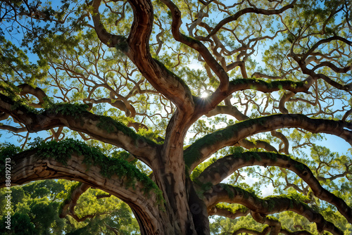 Nature’s art, twisted branches of iconic Southern tree