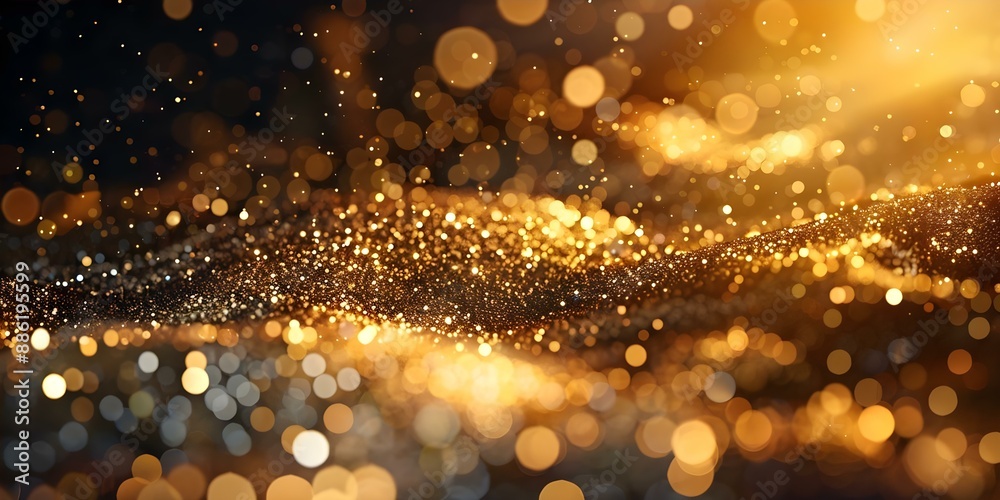 Elegant Golden Glitter Motion Graphics Background with Sparkling Particles for Awards Shows. Concept Motion Graphics, Golden Glitter, Awards Shows, Sparkling Particles, Elegant Background Elegant Golden Glitter Motion Graphics Background with Sparkling Particles for Awards Shows. Concept Motion Graphics, Golden Glitter, Awards Shows, Sparkling Particles, Elegant Background