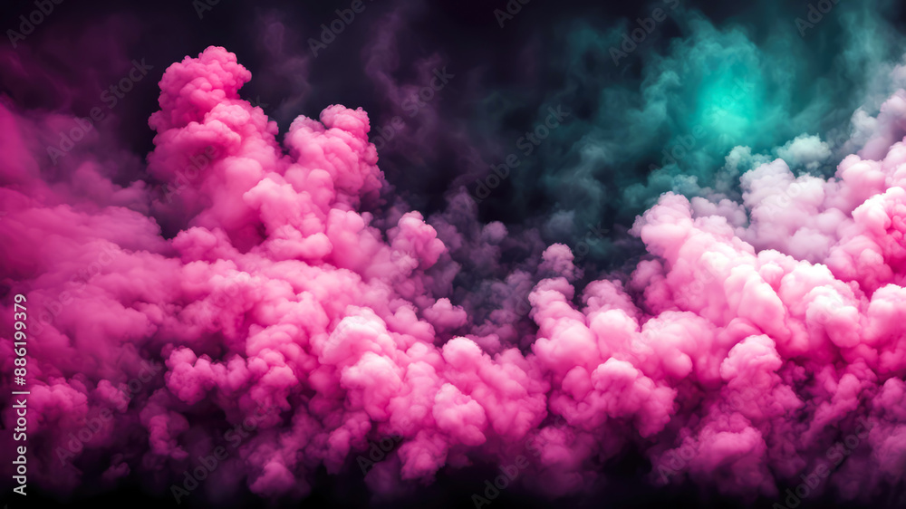 Fototapeta premium purple and black smoky room background