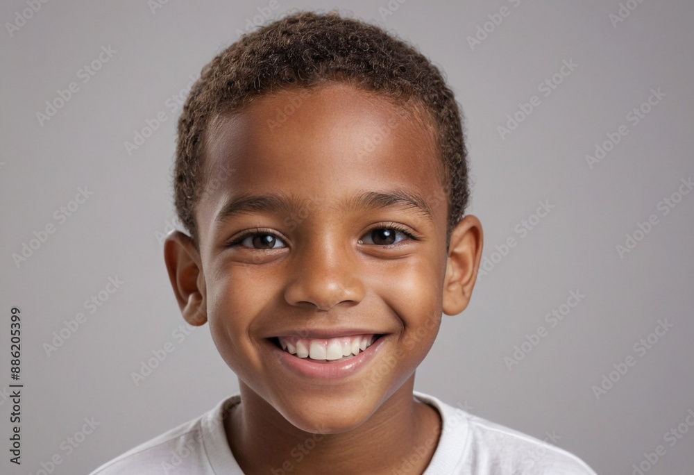 Portrait view of a regular happy smiling Cabo Verde boy, ultra realistic, candid, social media, avatar image, plain solid background Portrait view of a regular happy smiling Cabo Verde boy, ultra realistic, candid, social media, avatar image, plain solid background
