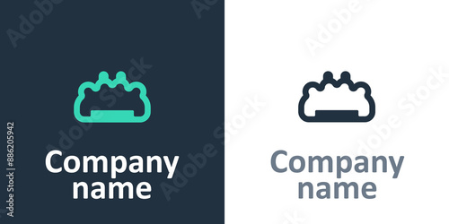 Logotype Brass knuckles icon isolated on white background. Logo design template element. Vector