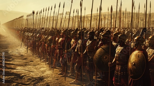 Roman Phalanx Formation Ready for Battle