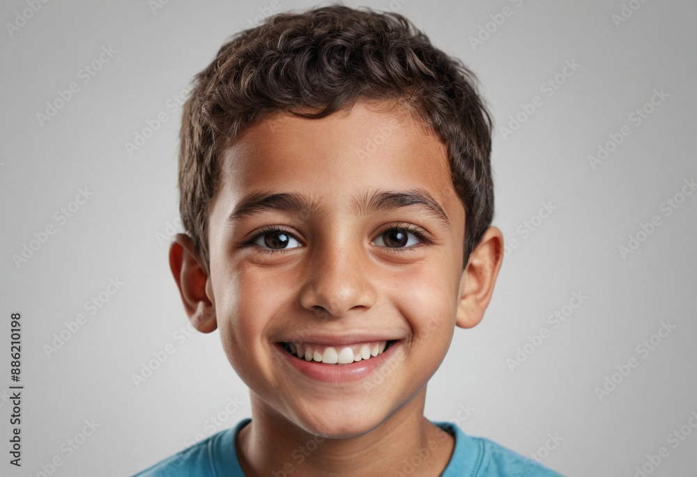 Portrait view of a regular happy smiling Palestine boy, ultra realistic, candid, social media, avatar image, plain solid background Portrait view of a regular happy smiling Palestine boy, ultra realistic, candid, social media, avatar image, plain solid background