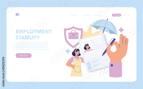 Labor Day. Flat Vector Illustration