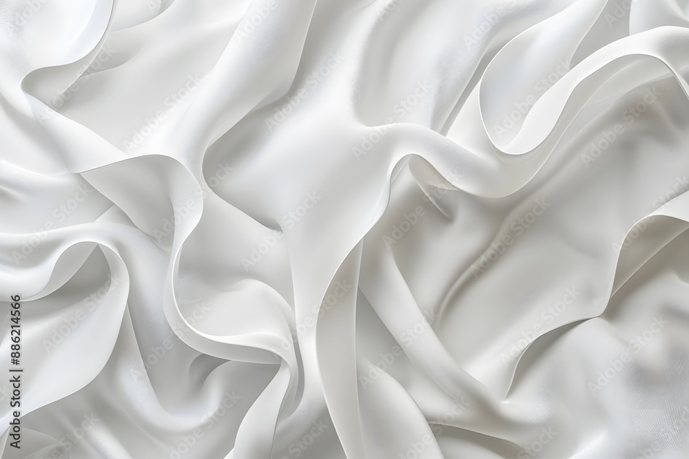 Abstract White Wavy Fabric Background Texture Abstract White Wavy Fabric Background Texture