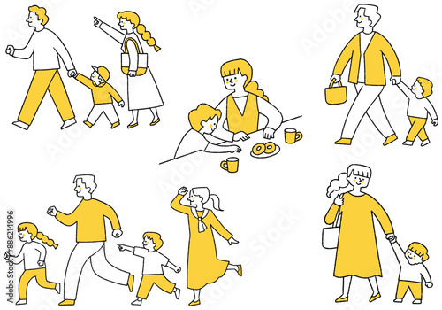 Family set for fun with children