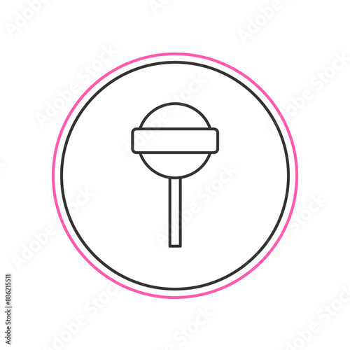 Filled outline Lollipop icon isolated on white background. Food, delicious symbol. Vector