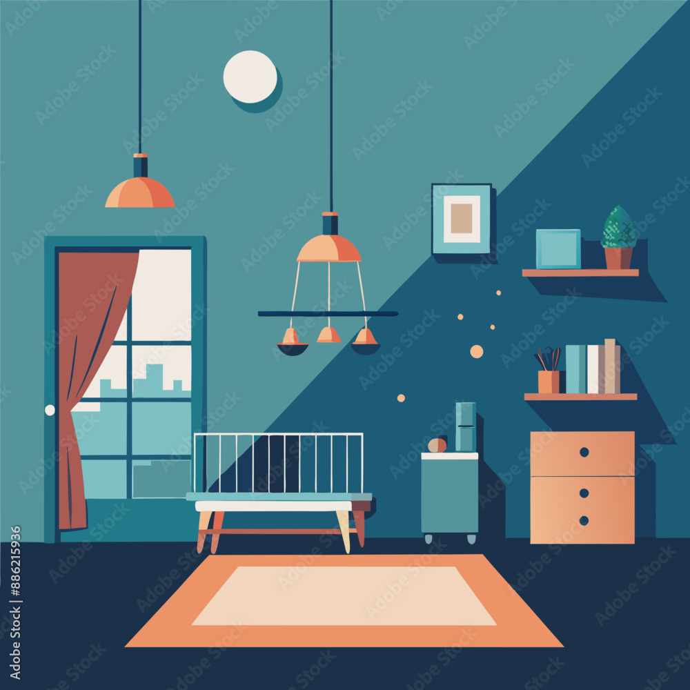Room design vector art illustration Room design vector art illustration