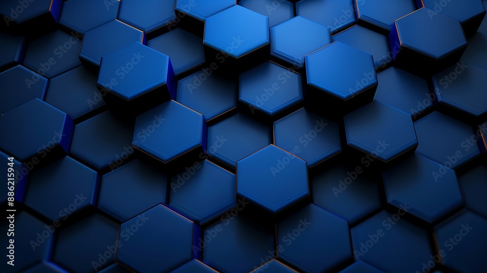 A dark blue hexagonal background with a striking royal blue center, featuring a subtle 3D effect and clean lines A dark blue hexagonal background with a striking royal blue center, featuring a subtle 3D effect and clean lines