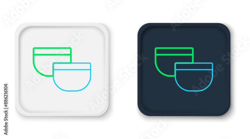 Line Traditional Chinese tea ceremony icon isolated on white background. Teapot with cup. Colorful outline concept. Vector