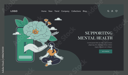 Wellness Monitoring. Flat Vector Illustration