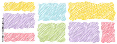 Set rectangle and square paper quote frames, quote text box, empty form with wavy edge. Dilog or title border. Hand drawn speech bubble.