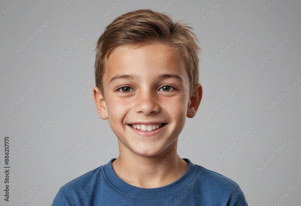 Portrait view of a regular happy smiling Bosnia and Herzegovina boy, ultra realistic, candid, social media, avatar image, plain solid background Portrait view of a regular happy smiling Bosnia and Herzegovina boy, ultra realistic, candid, social media, avatar image, plain solid background
