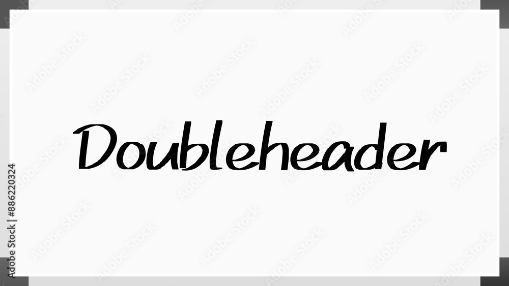 Doubleheader のホワイトボード風イラスト Doubleheader のホワイトボード風イラスト