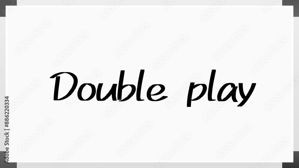 Double play のホワイトボード風イラスト Double play のホワイトボード風イラスト