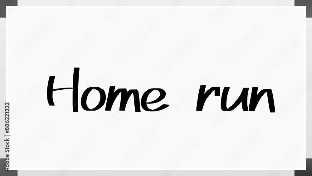 Home run のホワイトボード風イラスト Home run のホワイトボード風イラスト