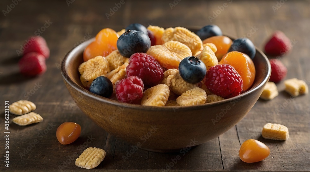 muesli with berries and nuts