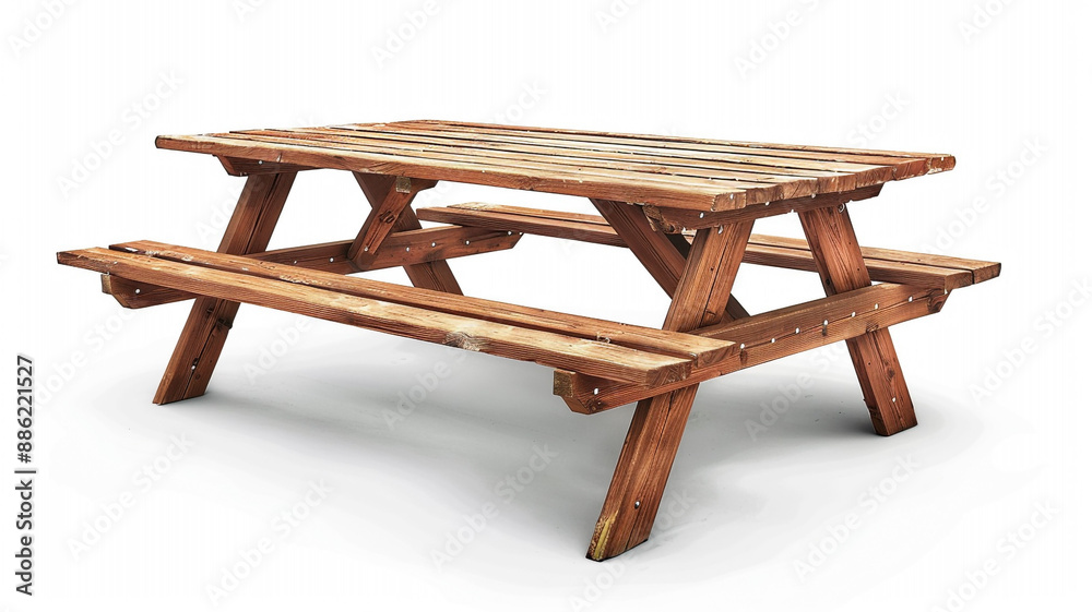 Realistic Wooden Picnic Table With Iron Frame For Camping on white background. wooden picnic table, iron frame, camping table, picnic table isolated, white background, outdoor furniture, camping, Realistic Wooden Picnic Table With Iron Frame For Camping on white background. wooden picnic table, iron frame, camping table, picnic table isolated, white background, outdoor furniture, camping,