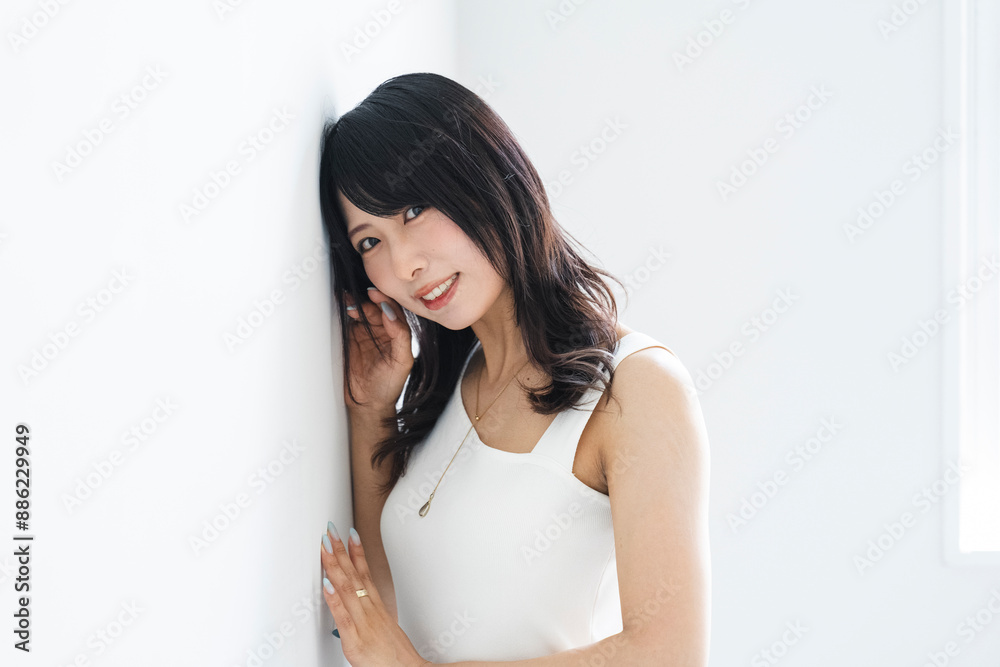 夏の爽やかな女性 夏の爽やかな女性