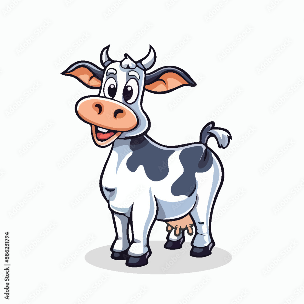 Beautiful cute cow vector cartoon illustration Beautiful cute cow vector cartoon illustration