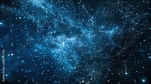 Cryptic Constellations In the depths of cyberspace, starry constellations shimmer in cosmic shadows, each star representing encrypted knowledge waiting to be deciphered