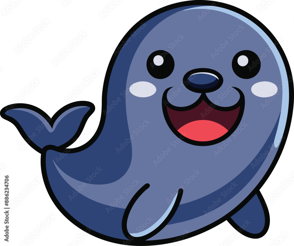 cartoon seals animal vector illustration isolated on a white background, cartoon seals animal vector illustration isolated on a white background,