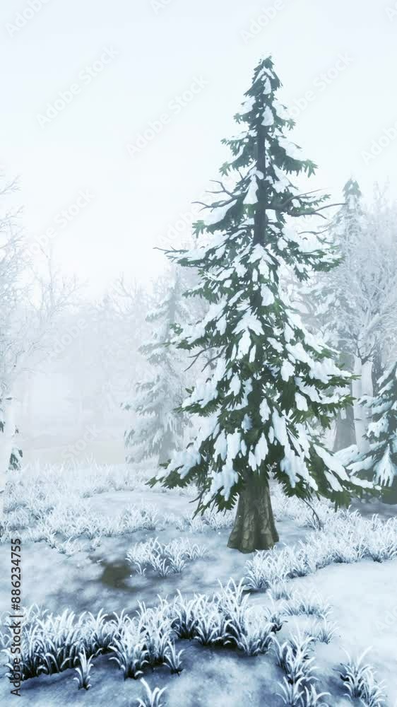 winter storm in a forest in winter winter storm in a forest in winter