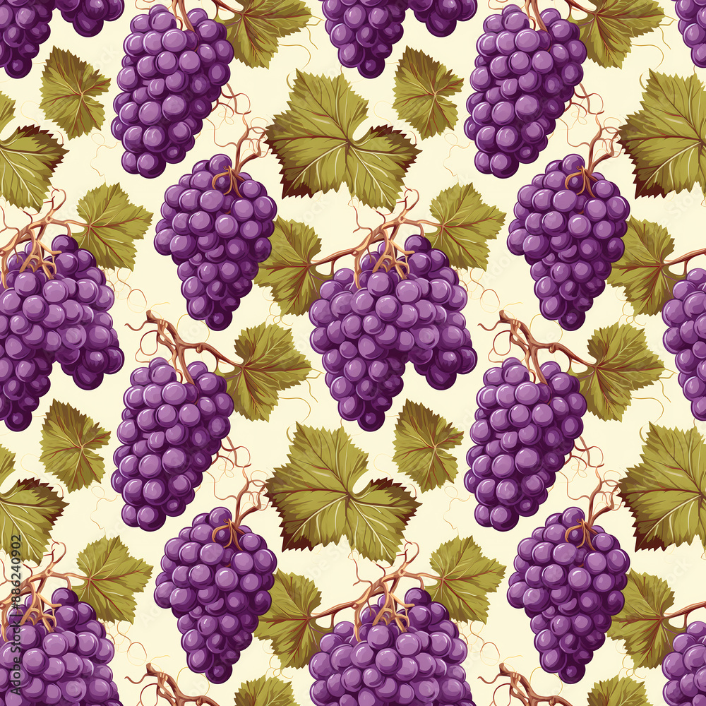 custom made wallpaper toronto digitalGrapes seamless tile square continuous pattern background