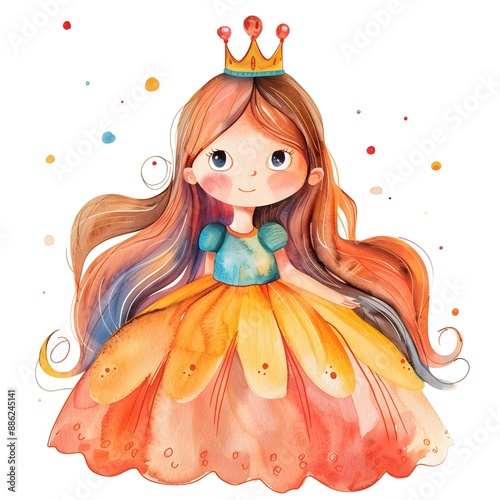 little princess with a crown doodle