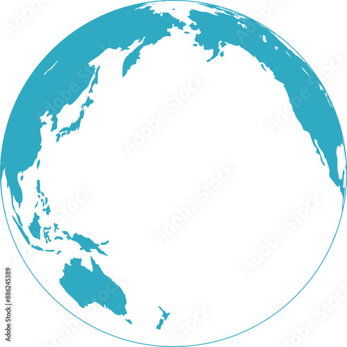 地球（太平洋・オセアニア・アジア・アメリカ）