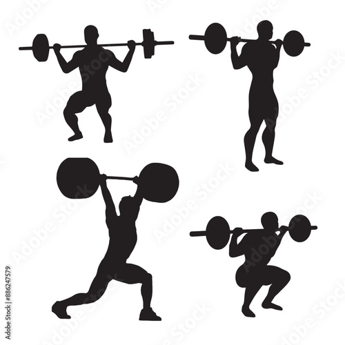 Weightlifting Silhouette Vector illustration