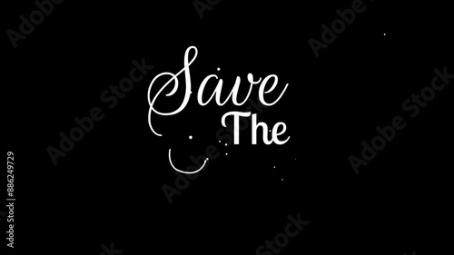 save the date gold animated lettering text save the date wedding marriage gold luxury sparkling 4k looping animated