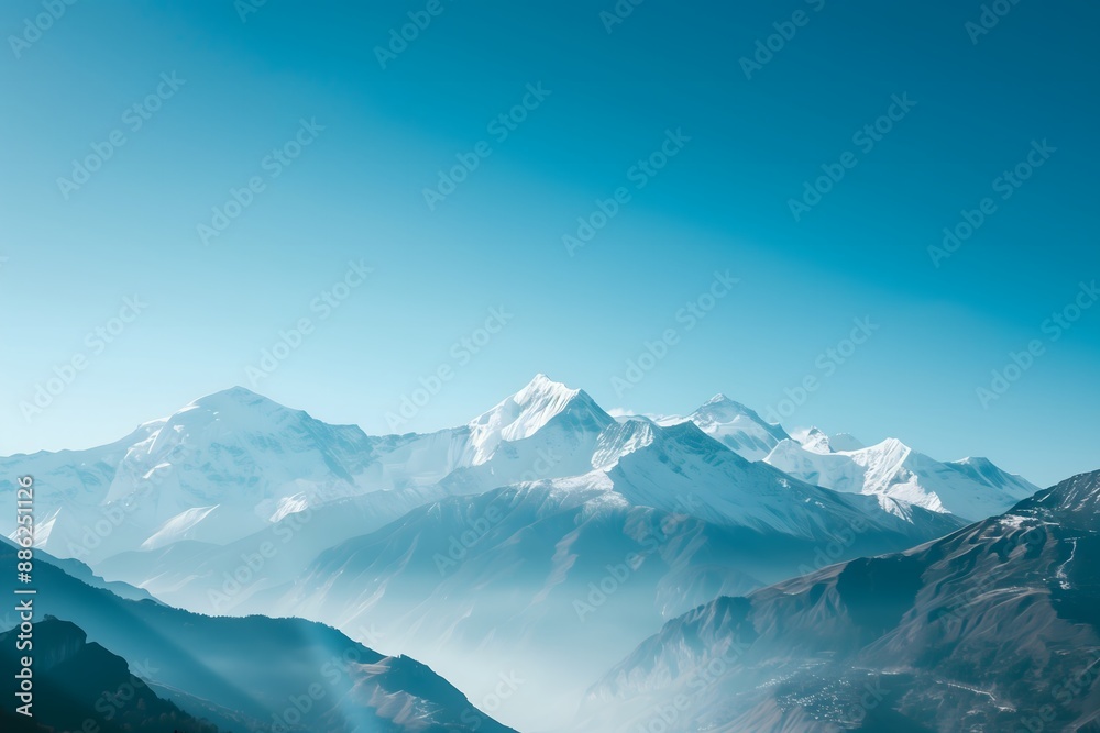 Stunning Mountain Landscape with Clear Blue Sky