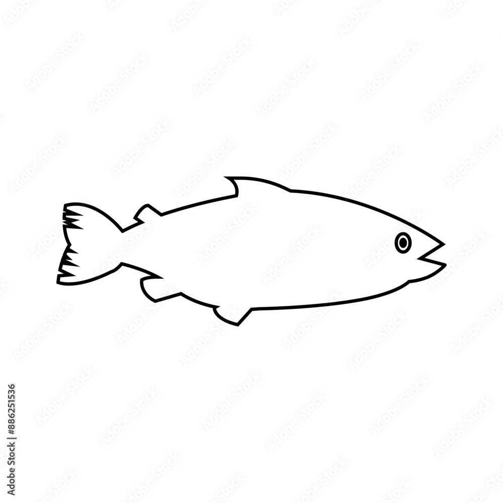Fish icon vector set. Food illustration sign collection. Ocean symbol or logo. Fish icon vector set. Food illustration sign collection. Ocean symbol or logo.