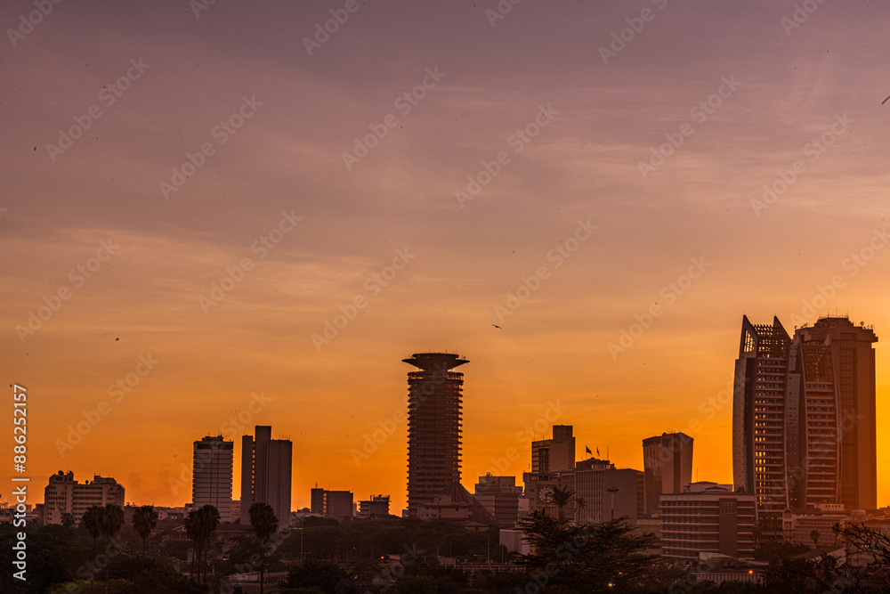 sunset over the city sunset over the city